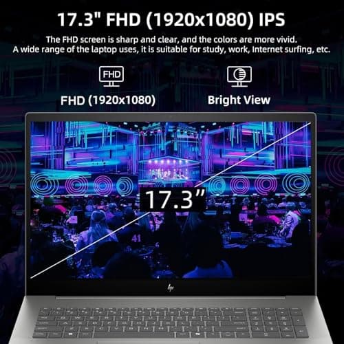 HP Envy Business AI Laptop, 17.3" FHD Touchscreen, Intel Core Ultra 7 155H, 64GB DDR5 RAM, 2TB SSD, Numeric Keypad, HDMI, Webcam, Backlit Keyboard, Wi-Fi 7, Windows 11 Pro, Silver 2