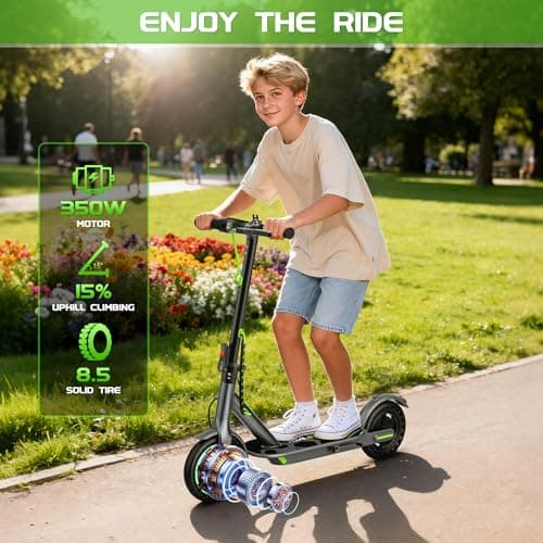 MAXSHOT Electric Scooter Adults & Big Kids, Top Speed 9/16/19/22MPH, 10/12/16/21/50Miles Range, 6.5"/8.5"/14" Tires Folding Commuter Escooter with Dual Suspension for Commuting, APP Control 2