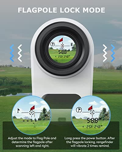 JIEHOME Golf Range Finder X1 660 Yards Rangefinder with Slope Magnetic Flag Locking 7X Magnification Rechargeable Hunting Range Finders Rangefinder for Disc Golfing Bowhunting 4
