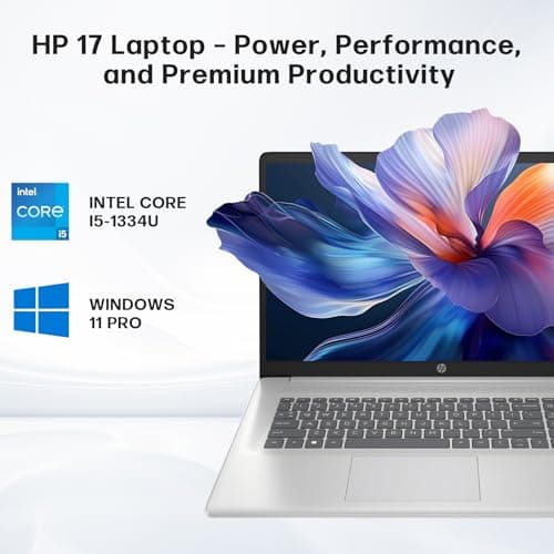 HP 17 Inch Laptop Computer for Business & Students, 17.3" HD+ Display, Intel 10-Core i5-1334U Up to 4.6 GHz, 32 GB RAM, 1 TB SSD, Fingerprint Reader, Backlit Keyboard, Wi-Fi 6, Webcam, Windows 11 Pro 3