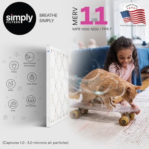 Simply 16x25x1 Air Filter, Merv 11, MPR 1000, 6 Pack, Furnace Air Filter for HVAC (Actual Size: 15.75"x24.75"x0.75") DUST, Pet, & Allergy Control 2