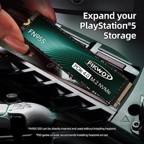 Fikwot FN955 2TB NVMe SSD M.2 2280 PCIe Gen4x4, Up to 7300MB/s, 3D NAND TLC Flash Internal Solid State Drive, Configure SLC Cache, Storage and Memory Expansion for PS5 Laptop Desktop 3