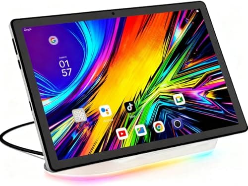 Latest 2025 Upgraded Android Tablet with Charging Speaker Dock, 2 Years Protection, Otca-Core CPU, 24GB+64GB Storage with 1TB Expansion, WiFi 6, BT5.3, Google Tablet, US Version