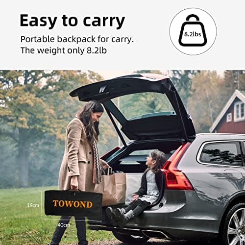 Projector Screen and Stand, Towond 120 inch Portable Projector Screen Indoor Outdoor Movie Screen 16:9 4K HD Wrinkle-Free Lightweight Projection Screen with Carry Bag for Backyard Movie Night 4