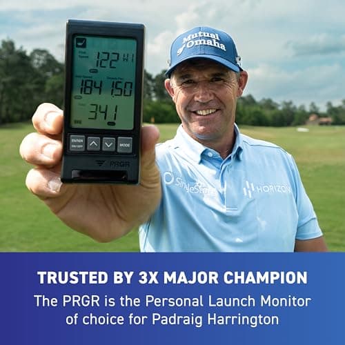 PRGR HS 130-A Portable Golf Launch Monitor | Doppler Radar Measures Club & Ball Speed, Smash Factor, Total & Carry Distance | Tracks Swing Speed Training Aids 3