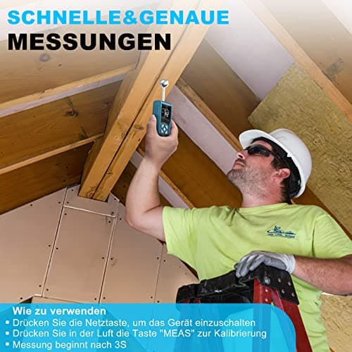 Moisture Meter, DURFICST Pinless Moisture Meter with LCD Display Color Screen and Audible Alarm for All Building Materials, Wood, Walls, Plaster, Masonry… 5