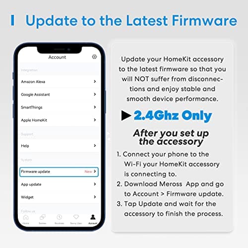Outdoor Smart Plug, meross Outdoor Wi-Fi Outlet with 3 Independent Sockets Compatible with Apple Homekit, Alexa and SmartThings, Voice & Remote Control, Timer, 2.4 GHz only,Black 2