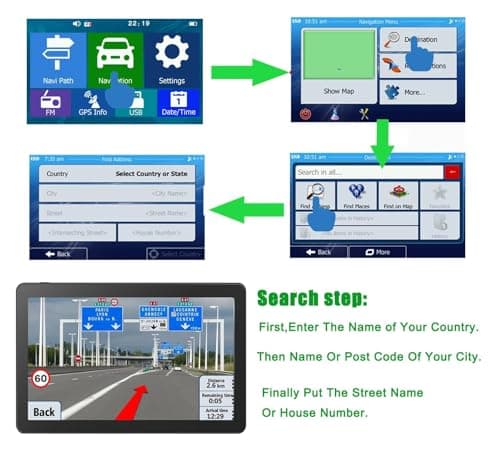 GPS Navigator for Car Truck RV- Navigation System 9 Inchs Touchscreen Navigator with 2025 US/CA/MX Maps, Free Lifetime Updates, Voice Guidance, Speed & Traffic Alerts, Custom Truck Routing 4