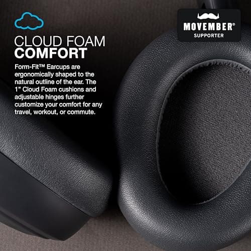 JLab JBuds Lux ANC Wireless Headphones, Graphite, Hybrid Active Noise Cancelling, Customizable Sound, Spatial Audio Compatible, Premium Over-Ear Bluetooth Headset 5