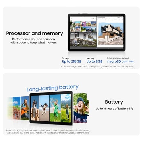 Samsung Galaxy Tab S10 Lite, 6GB RAM, 128GB, 2TB Expand, Long Battery Life, 10.9” LCD, S Pen for Note-Taking, Exynos 1380, Circle to Search, AI Tools, Gray 3