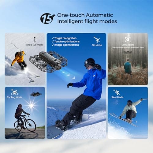 HOVERAir X1 PROMAX 8K Drone with Camera, Foldable Action Flying Camera with 42 KM/H Follow Speed, 10+ Fully Automatic Flight Modes, Fly Anywhere with OmniTerrain, SmoothCapture 2.0(Skiing Combo) 3