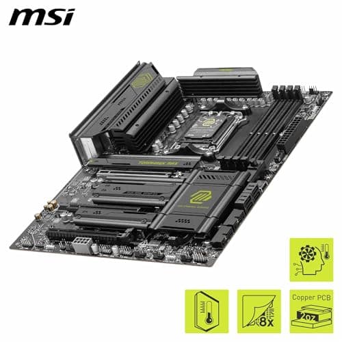 MSI MAG B850 Tomahawk MAX WiFi Motherboard, ATX - Supports AMD Ryzen 9000/8000 / 7000 Processors, AM5-80A SPS VRM, DDR5 Memory Boost 8400+ MT/s (OC), PCIe 5.0 x16, M.2 Gen5, Wi-Fi 7, 5G LAN 4