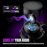 FIFINE Gaming PC USB Microphone, Podcast Condenser Mic with Boom Arm, Pop Filter, Mute Button for Streaming, Twitch, Online Chat, RGB Computer Mic for PS4/5 PC Gamer Youtuber-AmpliGame A6T 3