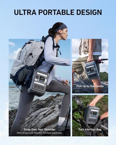 Anker Portable Power Station SOLIX C300, 288Wh LiFePO4 Battery, 300W (600W Surge) Solar Generator, 140W Two-Way Fast Charging, for Outdoor Camping, Traveling, and Emergencies (Solar Panel Optional) 4