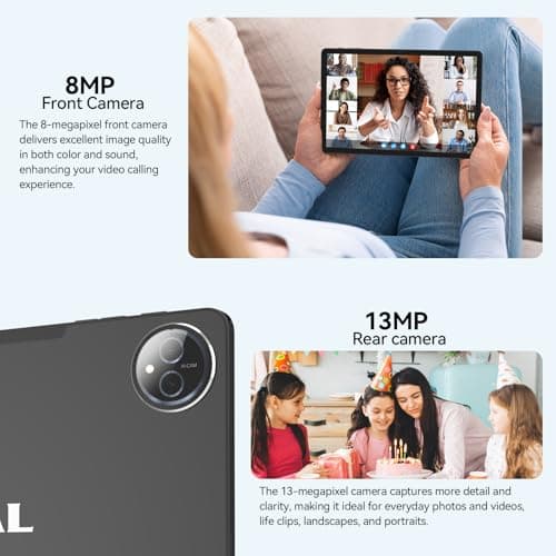 Tablet 11 inch Android 15 Tablet, 2025 Latest Update 128GB ROM 16GB RAM, 4G LTE Tableta, 5G WiFi+Cellular, Octa-Core MTK8786, 13+8 MP Rear and Front Camera,Incell FHD Screen, T-Mobile SIM Card Support 4