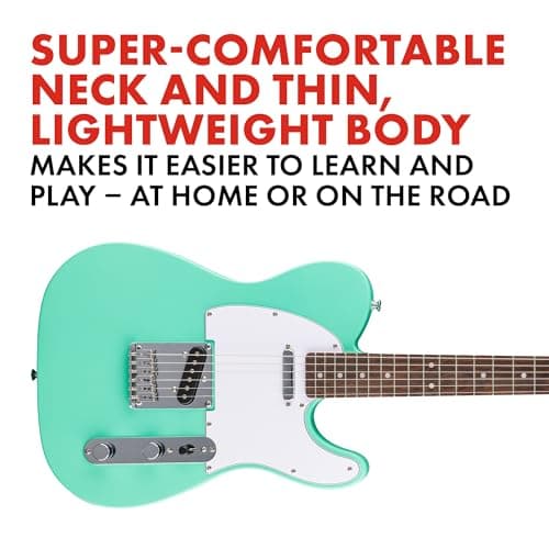 Fender Squier Debut Series Telecaster Electric Guitar, Beginner Guitar, 2-Year Warranty, Includes Free Lessons, Sea Foam Green with Satin Urethane Finish 3