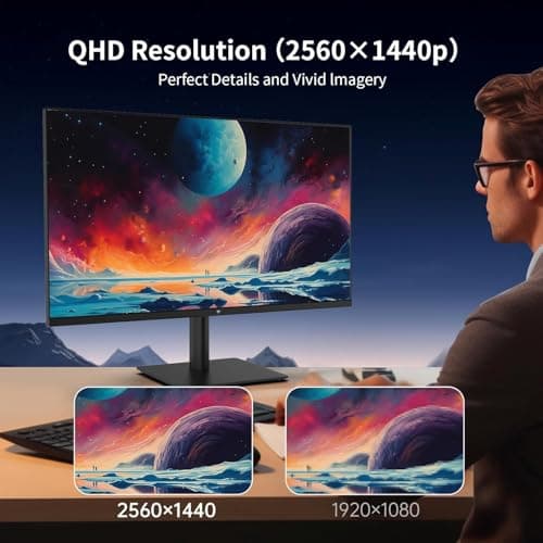 KTC 27 Inch QHD(2560 * 1440) 100Hz Computer Monitor - IPS Panel, Anti-Blue Light Screen, 100% High Color Gamut, 123% sRGB, Support FreeSync and GSync, PC Monitor for Casual Gaming and Working 2