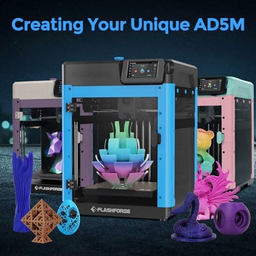 FLASHFORGE Adventurer 5M 3D Printer,600mm/s Max High-Speed FDM 3D Printers with Fully Auto Leveling, 280°C Direct Extruder with Quick Detachable Nozzle, Effective Cooling, Core XY Structure 2