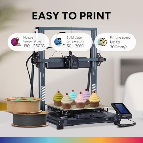 OVERTURE Matte PLA 3D Printer Filament 1.75mm, Matt Surface & Low Warping Filament 1kg Spool (2.2 lbs), Accuracy +/- 0.02 mm, Fit Most FDM Printers (Matte Light Brown) 4