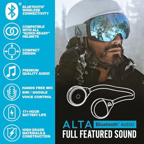 Wildhorn Alta Wireless Bluetooth, Drop-in Headphones - HD Speakers Compatible Any Audio Ready Ski/Snowboard Helmet Headphones. Glove Friendly Controls, Microphone for Hands-Free Calls 2