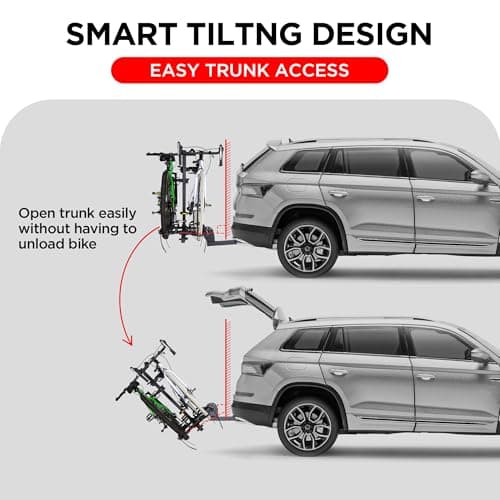 Young Hitch Mounted 2-Bike Rack with Two Posts for Standard, Mountain, Fat Tire Bikes, fit Car, SUV, Van, RV, Trailer, 200 lbs. Capacity 5