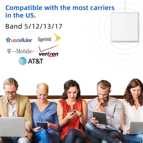 Cell Phone Booster for Home & Multi-Room,Cell Phone Signal Booster for Band 5/12/13/17,Boost 5G 4G Data for All U.S. Carriers FCC Approved Cell Signal Booster (Blue) 2