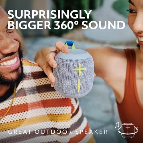 Ultimate Ears WONDERBOOM 4 Outdoor Speakers Bluetooth Waterproof with Big Bass & 360-Degree Sound, Dustproof Floating Wireless Speaker, 131ft Range - Gray 2