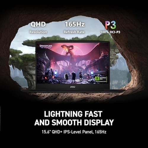 MSI Katana 15 HX 15.6” 165Hz QHD+ Gaming Laptop: Intel Core i9-14900HX, NVIDIA Geforce RTX 5070, 32GB DDR5, 1TB NVMe SSD, RGB Keyboard, Win 11 Home: Black B14WGK-016US 3