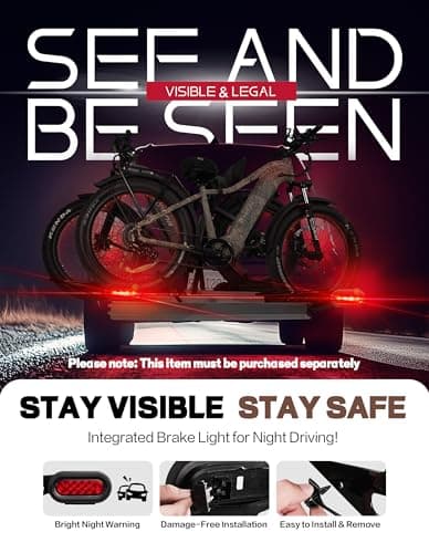 Young Hitch Mount Bike Rack with Ramp, 200 lbs. Capacity for 2 E-Bikes, Fat Tire and Standard, fits Cars, SUVs, RVs, Trailers with 2 Inch Receiver 4