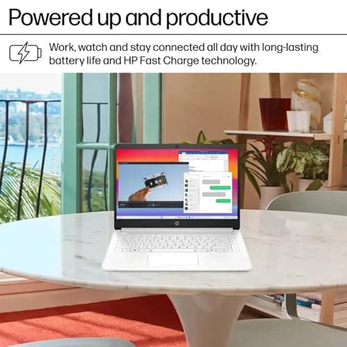 HP Ultra Slim Laptop for Students and Business | 1 Year Office 365 | 1.1TB Storage (1TB Cloud and 64GB Hard Drive) | Intel Quad-Core, 8GB RAM | Windows 11 Home w/o Earbuds 4