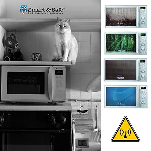 Smart-Safe.com MicroSafe EMF Blocker Microwave Cover - Magnetic EMF Shield, MF & RF Frequency Protection 100% - EMF Blockers for Home Appliances, Easy Apply EMF Protection - Jungle Spirit, Medium 14" 4