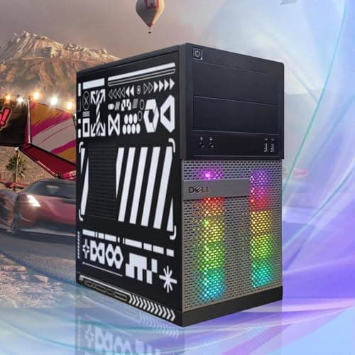 Dell Gaming OptiPlex Desktop RGB Computer PC, Intel Core i7, Radeon RX 550, 16GB RAM, 512GB SSD, RGB Keyboard & Mouse, WiFi 600M, BT 5.0, Windows 11 Pro (Renewed) 2
