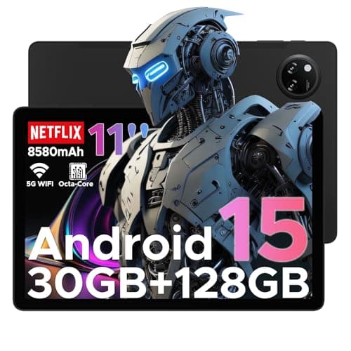 DOOGEE Tab A9 Pro+ Android 15 Tablet,11 inch Tablet with 90Hz Display,30GB+128GB/2TB TF Octa-Core Gaming Tablets,8580mAh,1080P,Bluetooth 5.0+5G WiFi Tablets,13MP+5MP,Face ID/OTG Black