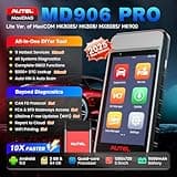 Autel MaxiDIAG MD906 PRO OBD2 Scanner, 2025 MD906PRO Full Systems Car Diagnostic Tool, CAN FD, Bluetooth Lite of MaxiCOM MK808S MK808 MX808S, 11 Reset Services, Lifetime Free Update, FCA Autoauth 2