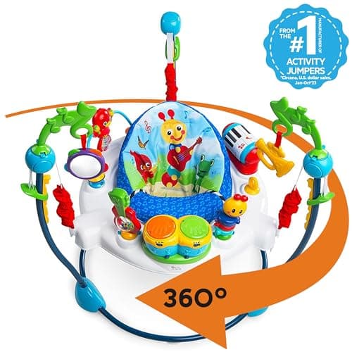Baby Einstein Neighborhood Symphony Activity Baby Jumper Activity Center, Infant Entertainer with Lights and Melodies, Age 6 Months +, Max Weight 25 lbs., Unisex 3