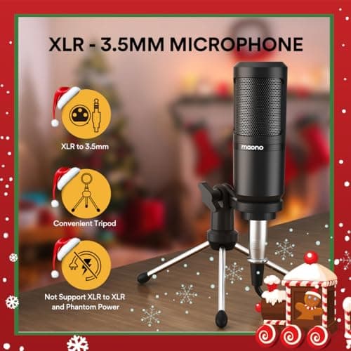 MAONO MaonoCaster Lite AU-AM200-S1 All-in-One Podcast Equipment Set with 3.5mm Microphone for Live Streaming, Podcast Recording, PC, Smartphone 2