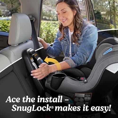 Graco EasyTurn 360 2-in-1 Convertible Car Seat, 360 Degree Rotating Infant to Toddler Rotating Car Seat, 2 Modes Forward and Rear Facing, Slim Design, Cyran 5