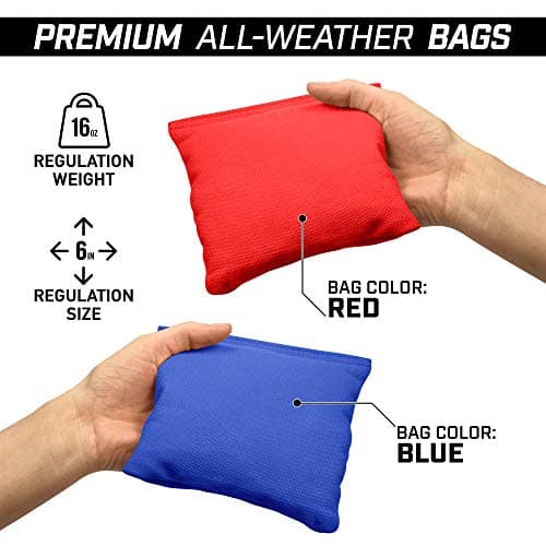 GoSports 4 Ft x 2 Ft Regulation Size Premium Wood Cornhole Set - Vintage Wood Designs (Choose Your Style) 5