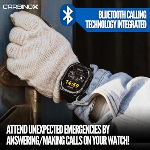 CARBINOX Vortex Smartwatch (Answer/Make Calls), Military-Grade Rugged Fitness Tracker, IP69K Waterproof, Sport Design for Active Lifestyles 5