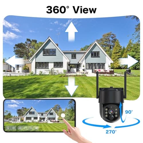 Solar Security Cameras Wireless Outdoor, 5G/2.4G Solar WIFI Cameras for Home Security,Battery Powered Outside Camera,Human Detection, Color Night Vision, 2-Way Talk for home Porch/Garage/Yard 5