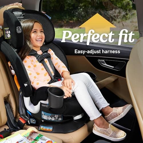 Graco Turn2Me 3-in-1 Convertible Car Seat, London, featuring Headrest and Harness Adjust, Easy Installation and Steel Reinforced Frame 5