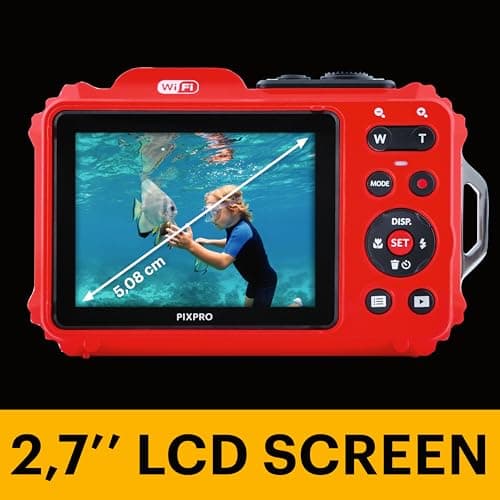 KODAK PIXPRO WPZ2 Rugged Waterproof Digital Camera 16MP 4X Optical Zoom 2.7" LCD Full HD Video, Red 3