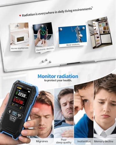 FNIRSI ERD-10 EMF Detector, Curve Display EMF Radiation Meter, Rechargeable EMF Reader Electromagnetic Field Radio Frequency Detector for Home, Office, Ghost Hunting 3