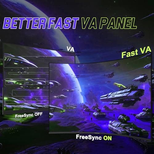 Amzfast 27 inch 240Hz Curved Gaming Monitor, FHD 1080P Monitor Gaming with Upgraded Built-in Speakers, MPRT 1ms with Fast VA Panel | 130% sRGB, 4000:1,1500R | 12 Months Warranty Exchange 3