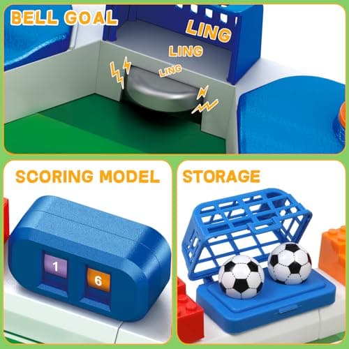 Mini Foosball Table Game for Kids Soccer Game Set Gifts Boys Toy Football Games Board for Indoor Sports Game Room Pinball Interactive Birthday Gift Toys for 3 4 5 6 7 8-12 Year Old Family Gatherings 5