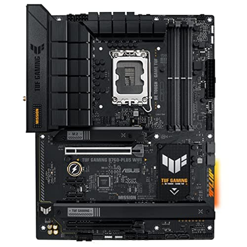 ASUS TUF Gaming B760-PLUS WiFi Intel B760 LGA1700 DDR5 7200 DP HDMI 3X M2 USB3.2 AX WiFi + BT 2.5Gbit LAN up to ATX 128GB ram Support, ASUS 5X TUF Motherboard Protection III 3