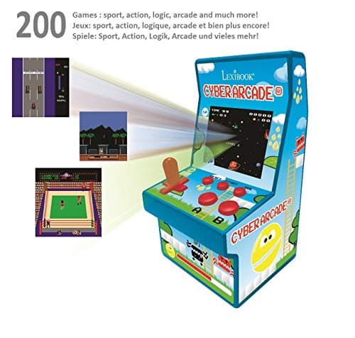 Lexibook Cyber Arcade Portable Retro Game Console, 200 Games, 2.8’’ LCD Colour Screen, Compact, Battery Operated, Blue/Green, JL2940 4
