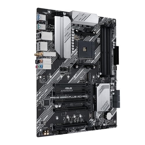 ASUS Prime B550-PLUS AC-HES AMD AM4 (3rd Gen Ryzen) ATX Motherboard (Dual M.2, PCIe4.0, WIFI5, 1Gb Ethernet, SATA 6 Gbps, USB 3.2 Gen 2 Type-C, Front USB 3.2 Gen 1 Type-C and CEC Tier II Ready) 2