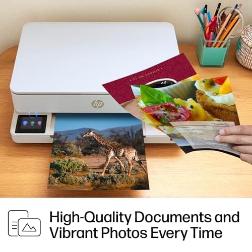 HP Envy 6155e Wireless All-in-One Color Inkjet Printer, Portobello, Print, scan, copy, Duplex printing Best-for-home, 3 month Instant Ink trial included, AI-enabled (714L5A) 9