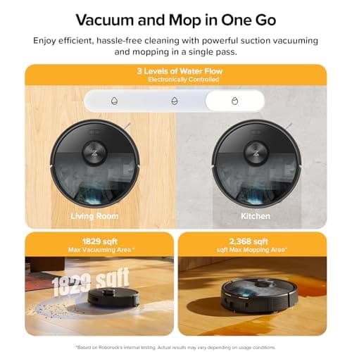 roborock Q7 M5+ Robot Vacuum and Mop, Upgraded from Q5 Max+, Up to 7-9 Weeks Self-Empty, 10000Pa Suction, Dual Anti-Tangle System for Pet Hair & Carpet, PreciSense LiDAR Navigation, App Control, Black 5
